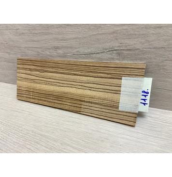 Зебрано заготовка накладки на головку грифа Радиал ААА 5,5х80-88х215 мм-2