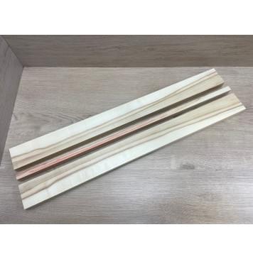 Клён Американский заготовка для переклеенного грифа электрогитары Радиал АА 28х(65-15-65)х710  мм из 3х частей-0