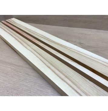 Клён Американский заготовка для переклеенного грифа электрогитары Радиал АА 28х(65-15-65)х710  мм из 3х частей-4