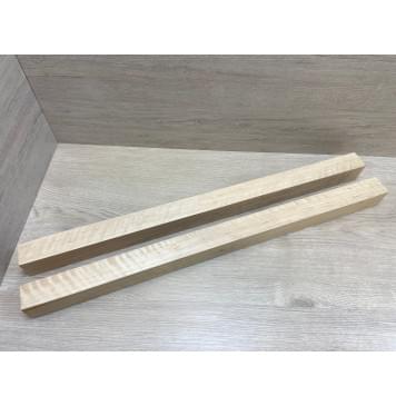 Ольха Волнистая заготовка для переклеенного грифа электрогитары Радиал АА Волна А 51х(43-43)х725 мм - из 2х частей-1
