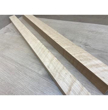 Ольха Волнистая заготовка для переклеенного грифа электрогитары Радиал АА Волна А 51х(43-43)х725 мм - из 2х частей-3