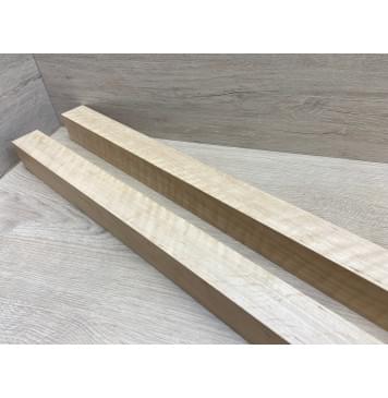 Ольха Волнистая заготовка для переклеенного грифа электрогитары Радиал АА Волна А 51х(43-43)х725 мм - из 2х частей-4