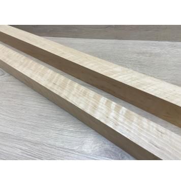 Ольха Волнистая заготовка для переклеенного грифа электрогитары Радиал АА Волна А 51х(43-43)х725 мм - из 2х частей-5