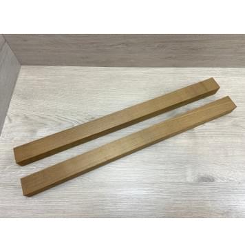 Клён Белый (Печёный) заготовка для переклеенного грифа безголовой гитары Радиал АА 34х(40-40)х600 мм - из 2х частей-0