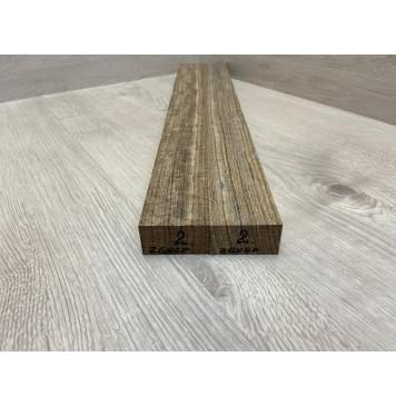 Овенгкол заготовка для переклеенного грифа безголовой гитары Радиал ААА 28х(51-51)х560 мм - из 2х частей-3