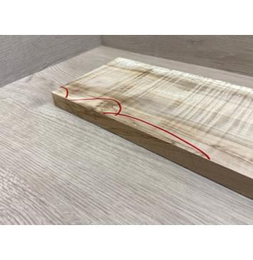 Клён Американский заготовка на топ для Тревел гитары Смешанный А Волна ААА 19.5х150х465 мм (1шт под распил)-8