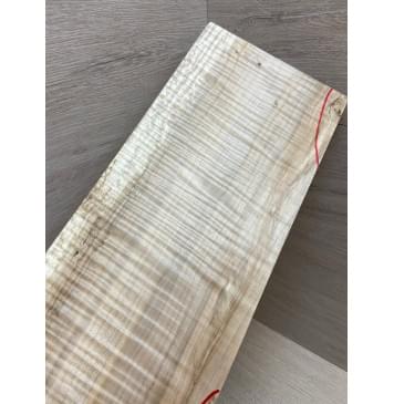 Клён Американский заготовка на топ для Тревел гитары Смешанный А Волна ААА 19.5х150х465 мм (1шт под распил)-7