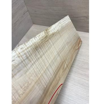 Клён Американский заготовка на топ для Тревел гитары Смешанный А Волна ААА 19.5х150х465 мм (1шт под распил)-6