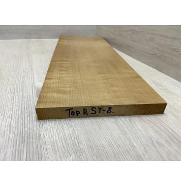 Клён Печеный Волнистый заготовка на топ Радиал АА Волна А 23х235х625 мм (1шт под распил)-9