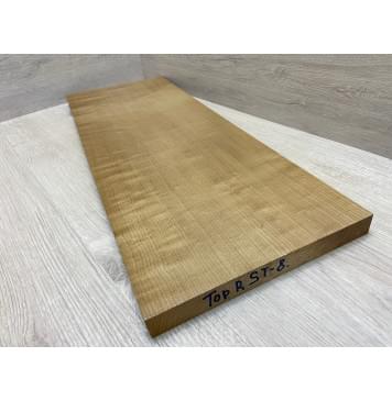 Клён Печеный Волнистый заготовка на топ Радиал АА Волна А 23х235х625 мм (1шт под распил)-10