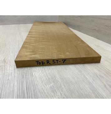 Клён Облачко Печеный 180 гр заготовка на топ Смешанный ААА Волна ААА 23х258х625 мм (1шт под распил)-8