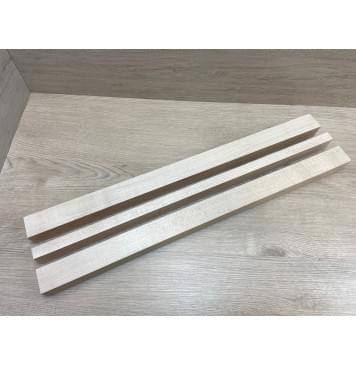 Клен Белый заготовка грифа безголовой гитары Радиал АА 37х(40-19-40)х630 мм - из 3х частей-0