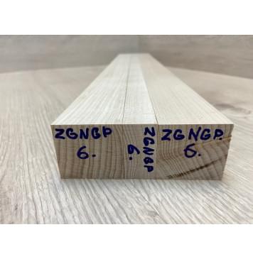 Клен Белый заготовка грифа безголовой гитары Радиал АА 37х(40-19-40)х630 мм - из 3х частей-2