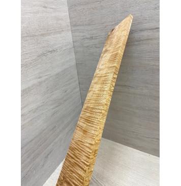 Клён Белый Явор, Волнистый заготовка накладки для электрогитары Смешанный АА Волна АА 10х84х530 мм-2