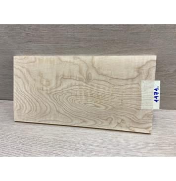 Ясень Белый заготовка накладки на головку грифа Тангент ААА 6.5х125х250 мм-0