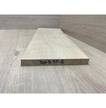 Клён Белый Явор, Волнистый заготовка на топ Радиал АА Волна А 22х217х630 мм (1шт под распил)-1