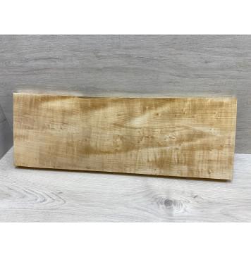 Клён Белый Явор, Волнистый заготовка на топ Радиал АА Волна А 22х217х630 мм (1шт под распил)-0