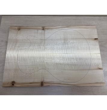 Клён Американский Белый Волнистый заготовка на топ Радиал АА Волна АА 20х185х560 мм (2 шт книжкой)-3