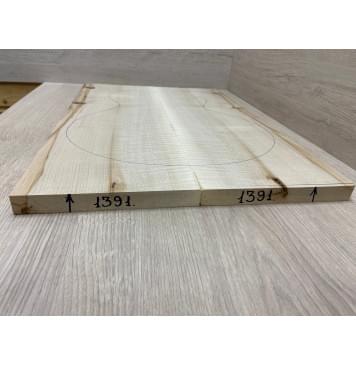 Клён Американский Белый Волнистый заготовка на топ Радиал АА Волна АА 20х185х560 мм (2 шт книжкой)-7