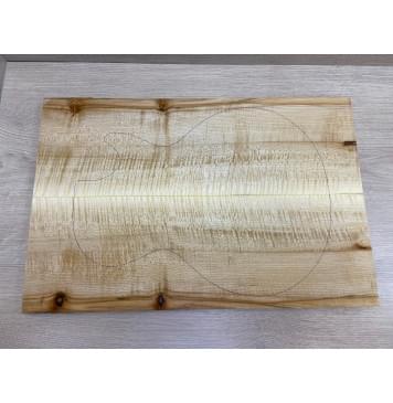 Клён Американский Белый Волнистый заготовка на топ Радиал АА Волна АА 20х185х560 мм (2 шт книжкой)-5