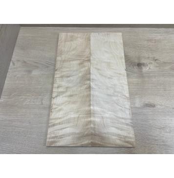 Клён Белый Явор, Волнистый заготовка на топ для Тревел гитары Смешанный АА Волна ААА 9х142х465 мм - 2 шт. (книжкой)-4