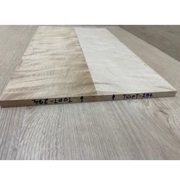 Клён Белый Явор, Волнистый заготовка на топ для Тревел гитары Смешанный АА Волна ААА 9х142х465 мм - 2 шт. (книжкой)-1