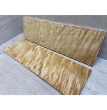 Клён Белый Явор, Волнистый заготовка на топ для Тревел гитары Смешанный АА Волна ААА 9х142х465 мм - 2 шт. (книжкой)-6