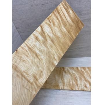 Клён Белый Явор, Волнистый заготовка на топ для Тревел гитары Смешанный АА Волна ААА 9х142х465 мм - 2 шт. (книжкой)-8