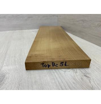 Клён Белый (Печёный 180) заготовка на топ Радиал АА 26.5х175х535 мм (1шт под распил)-2