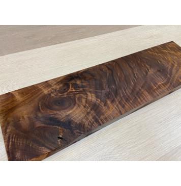 Орех Американский Волнистый заготовка на топ для Тревел гитары Смешанный А Волна ААА 23х138х500 мм (1 шт под распил)-0