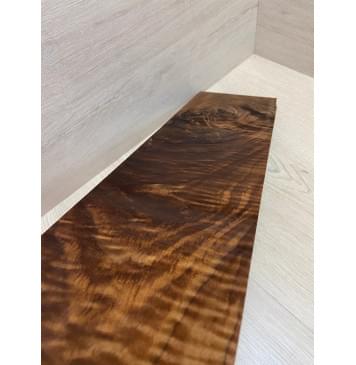 Орех Американский Волнистый заготовка на топ для Тревел гитары Смешанный А Волна ААА 22х138х500 мм (1 шт под распил)-0