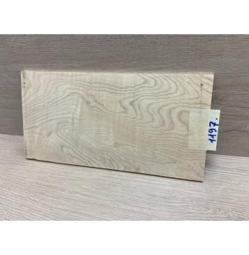 Ясень Белый заготовка накладки на головку грифа Тангент ААА 5х128х255 мм-0