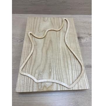 Ясень Белый Волнистый заготовка корпуса для Тревел гитары Тангент А Волна А 46х260х390 мм (Массив)-4