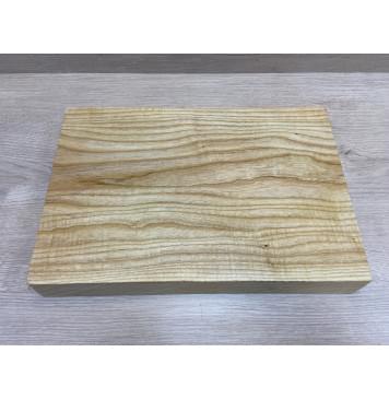 Ясень Белый Волнистый заготовка корпуса для Тревел гитары Тангент А Волна А 46х260х390 мм (Массив)-0