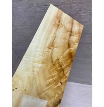 Клён Американский Волнистый заготовка накладки на головку грифа Смешанный ААА Волна АА 6,5х87-107х190 мм-6