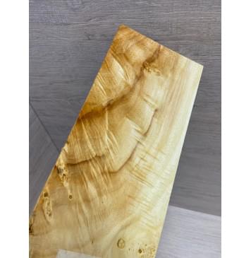 Клён Американский Волнистый заготовка накладки на головку грифа Смешанный ААА Волна АА 6,5х87-107х190 мм-5