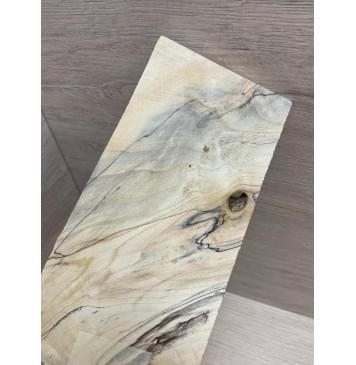 Клён Американский Spalted заготовка накладки на головку грифа Смешанный ААА 6.5х88-118х200 мм-4