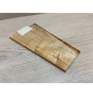 Клён Американский Волнистый заготовка накладки на головку грифа Смешанный А Волна ААА 4,5х70-110х190 мм-6