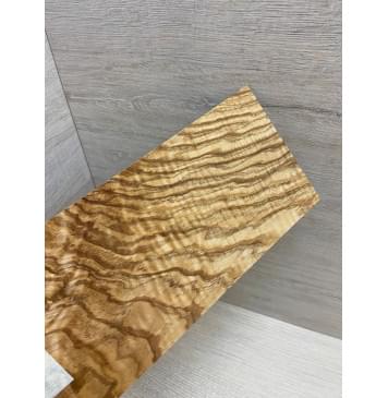 Ясень Оливковый Волнистый заготовка накладки на головку грифа Смешанный ААА Волна ААА 5.5х103х220 мм-0