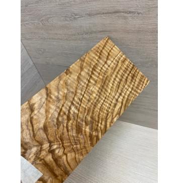 Ясень Оливковый Волнистый заготовка накладки на головку грифа Смешанный ААА Волна ААА 5х103х220 мм-2