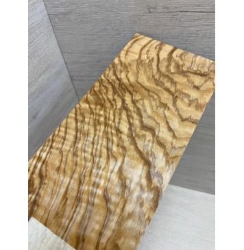 Ясень Оливковый Волнистый заготовка накладки на головку грифа Смешанный ААА Волна ААА 5х103х220 мм-0