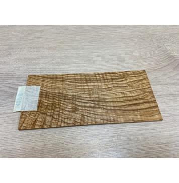 Ясень Оливковый Волнистый заготовка накладки на головку грифа Смешанный ААА Волна ААА 5х103х225 мм-9