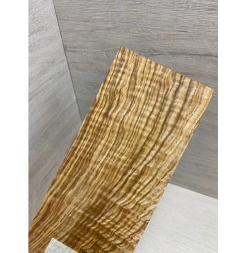 Ясень Оливковый Волнистый заготовка накладки на головку грифа Смешанный ААА Волна ААА 5х103х225 мм-8