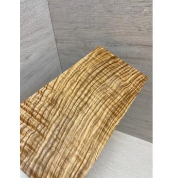 Ясень Оливковый Волнистый заготовка накладки на головку грифа Смешанный ААА Волна ААА 5х103х225 мм-7