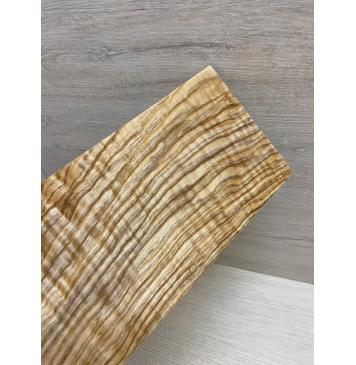 Ясень Оливковый Волнистый заготовка накладки на головку грифа Смешанный ААА Волна ААА 4.5х105х225 мм-1