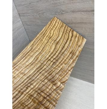 Ясень Оливковый Волнистый заготовка накладки на головку грифа Смешанный ААА Волна ААА 4.5х105х225 мм-0