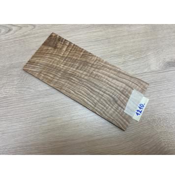 Ясень Оливковый Волнистый заготовка накладки на головку грифа Смешанный ААА Волна ААА 5х105х225 мм-5