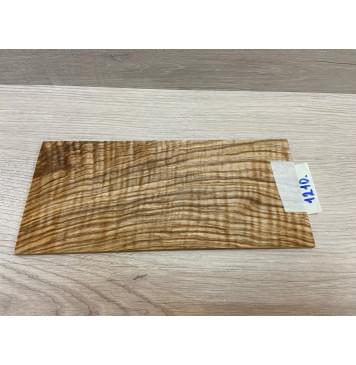 Ясень Оливковый Волнистый заготовка накладки на головку грифа Смешанный ААА Волна ААА 5х105х225 мм-3