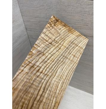 Ясень Оливковый Волнистый заготовка накладки на головку грифа Смешанный ААА Волна ААА 5х105х225 мм-0