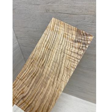 Ясень Оливковый Волнистый заготовка накладки на головку грифа Смешанный ААА Волна ААА 5х105х225 мм-1